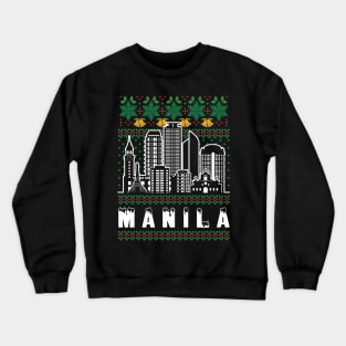 Manila Philippines Ugly Christmas Crewneck Sweatshirt